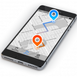 From point A to B using GPS on mobile